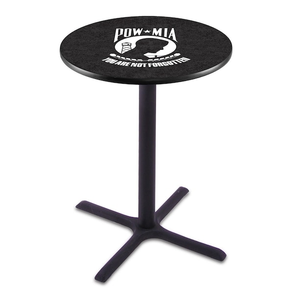 42" Blk Wrinkle POW/MIA Pub Table